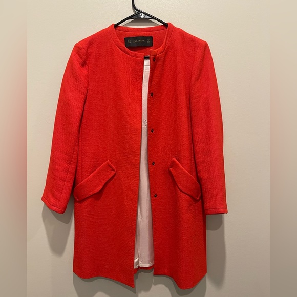 Zara Jackets & Blazers - Zara Basic red coat medium